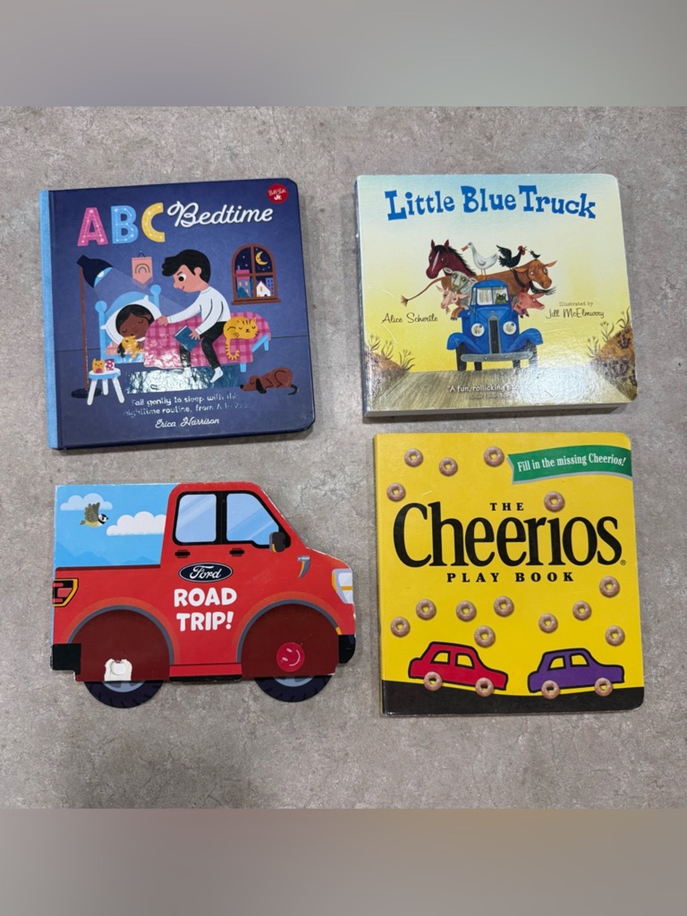 Little Blue Truck, Cheerios Book, Ford Truck Book, ABC Book